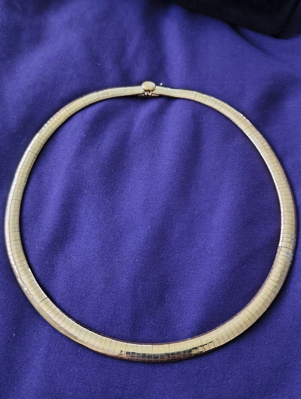 Vintage 18K Gold Plated Omega Choker. Beautiful Estate Find